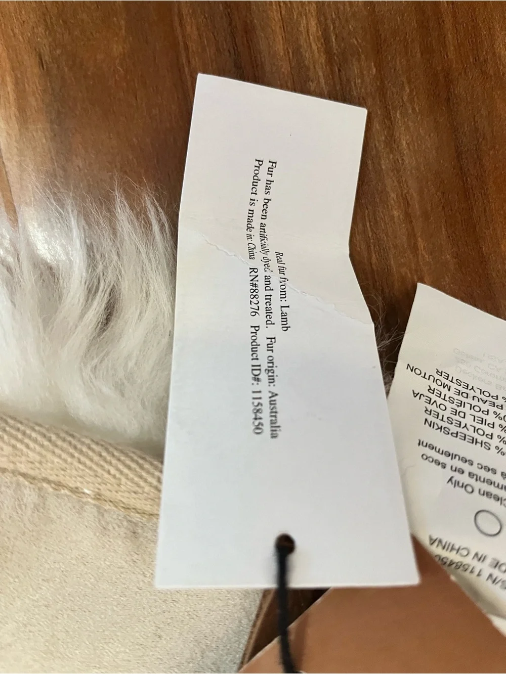 Palace x UGG Cream Sheepskin Fur Throw Rug